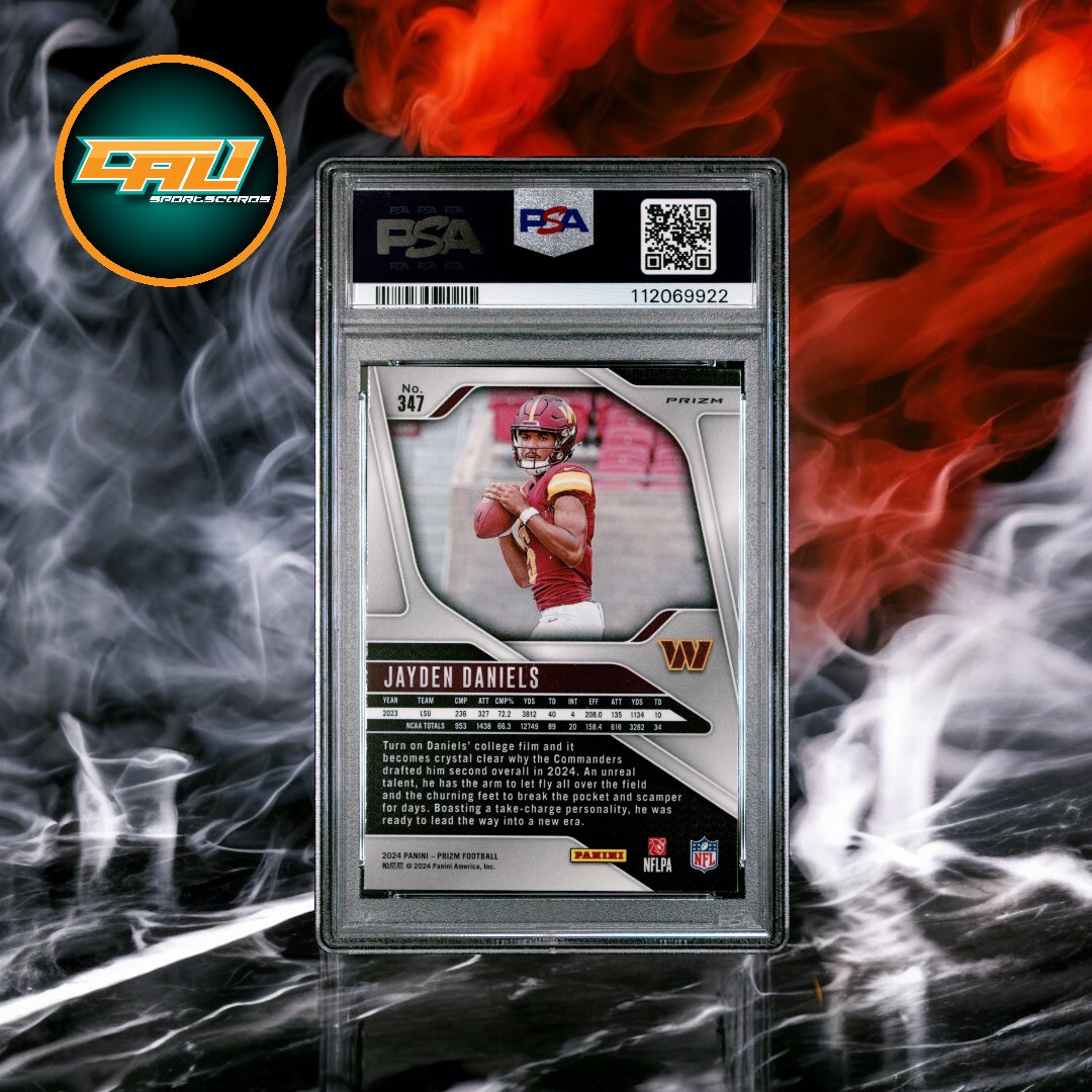 2024 Panini Prizm Jayden Daniels Green Ice #347