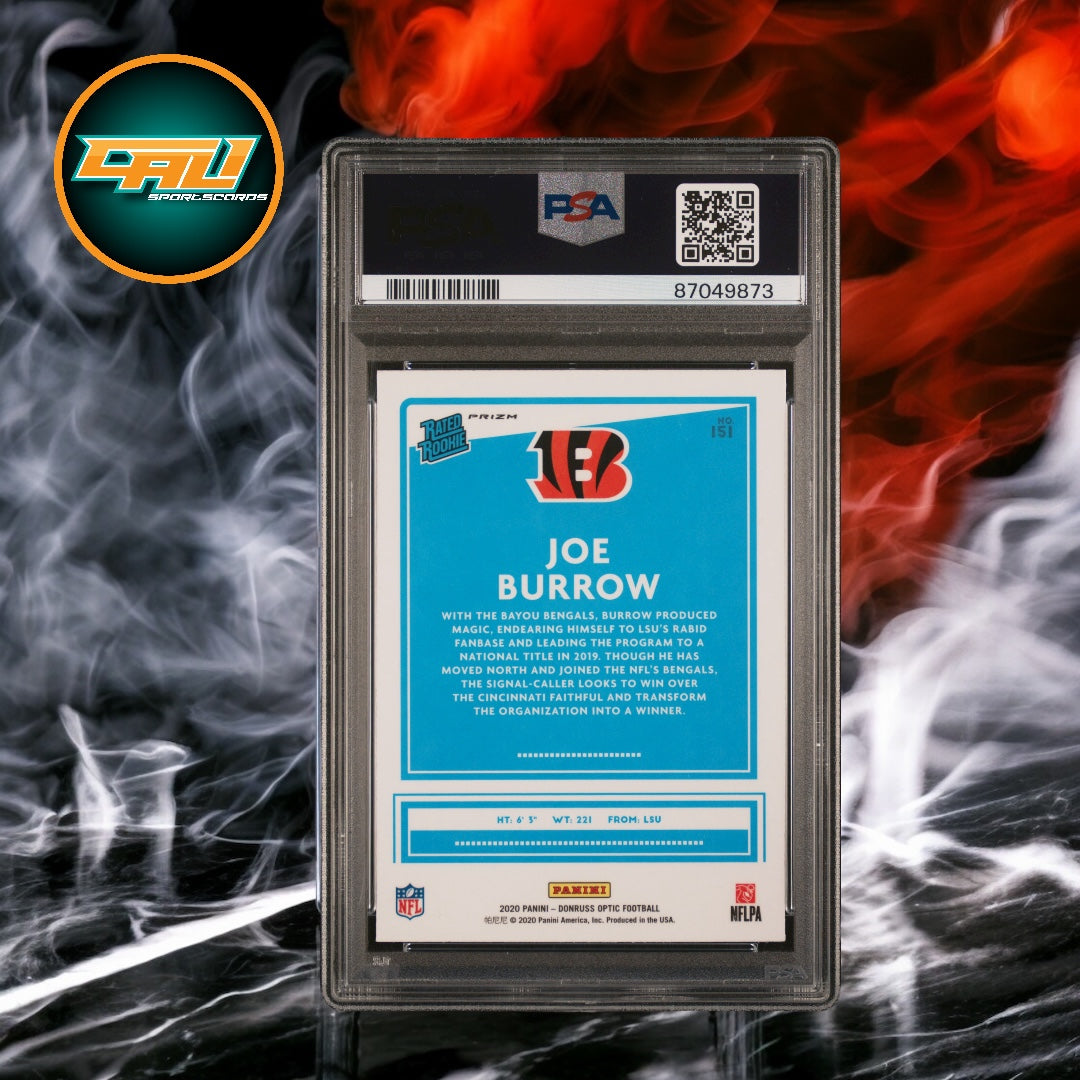 2020 Panini Donruss Optic Joe Burrow #151 Purple Shock PSA 10
