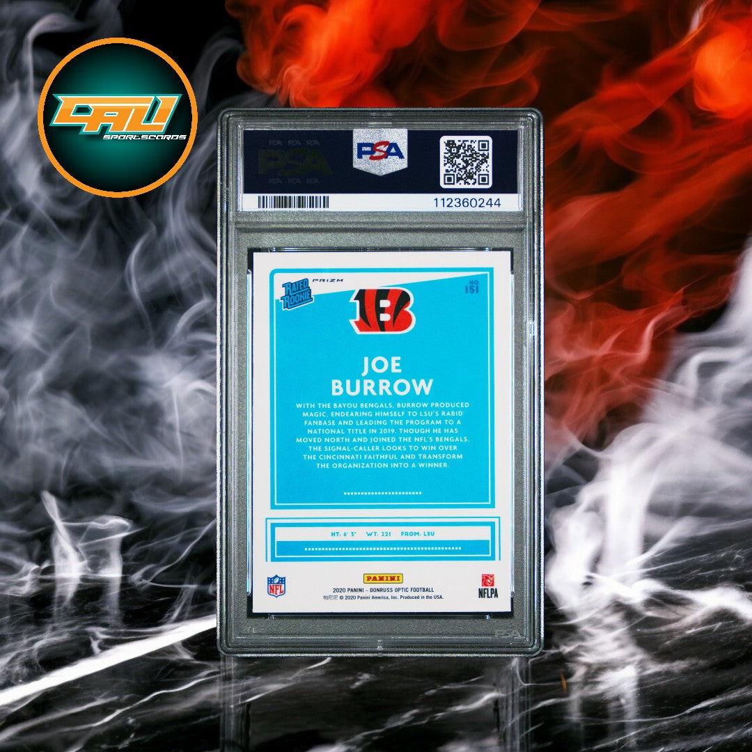 2020 Panini Donruss Optic Joe Burrow #151 Teal Velocity PSA 10