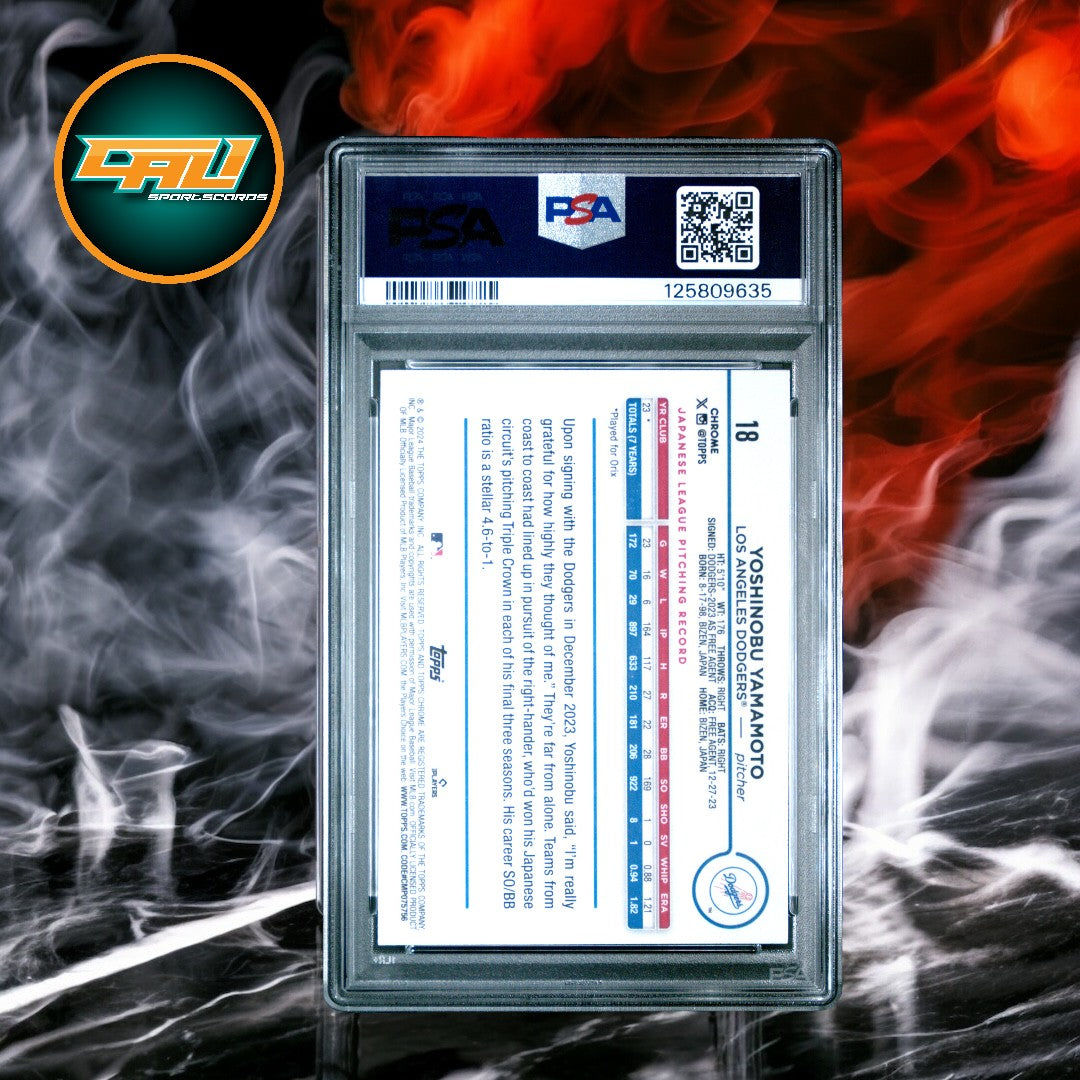 2024 Topps Chrome Yoshinobu Yamamoto Lightboard Logo #18