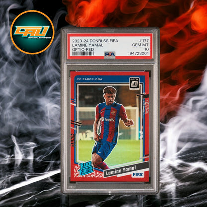 2023 Donruss Lamine Yamal Optic Rated Rookie Red /299 #177