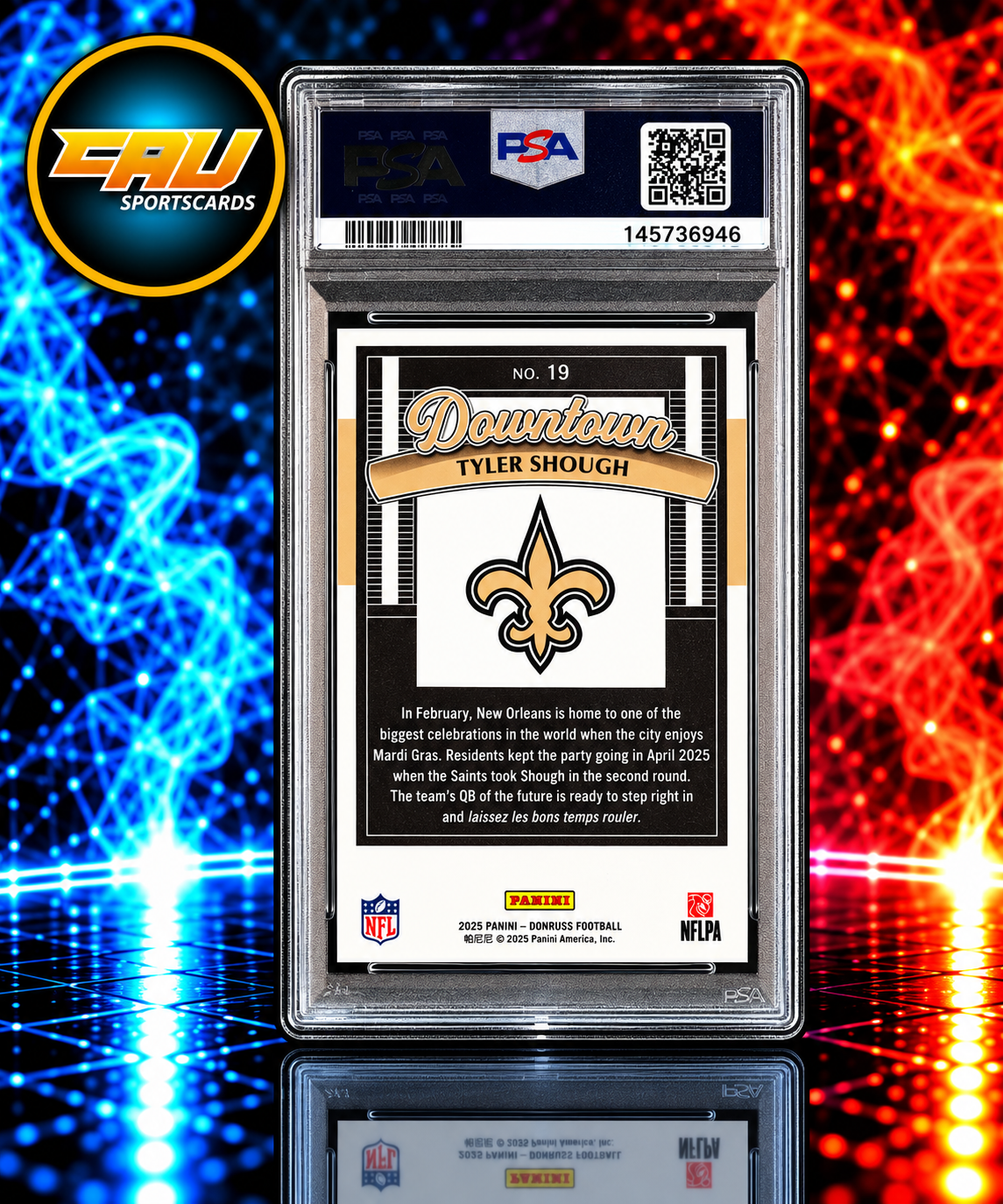 2025 Panini Donruss Downtown Tyler Shough #19 PSA 10