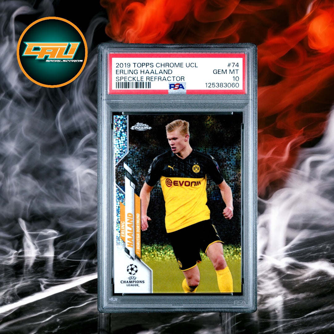 2019 Topps Chrome Uefa Champions League Erling Haaland Speckle Refractor #74