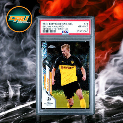 2019 Topps Chrome Uefa Champions League Erling Haaland Speckle Refractor #74