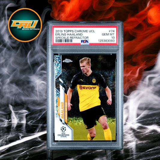 2019 Topps Chrome Uefa Champions League Erling Haaland Speckle Refractor #74