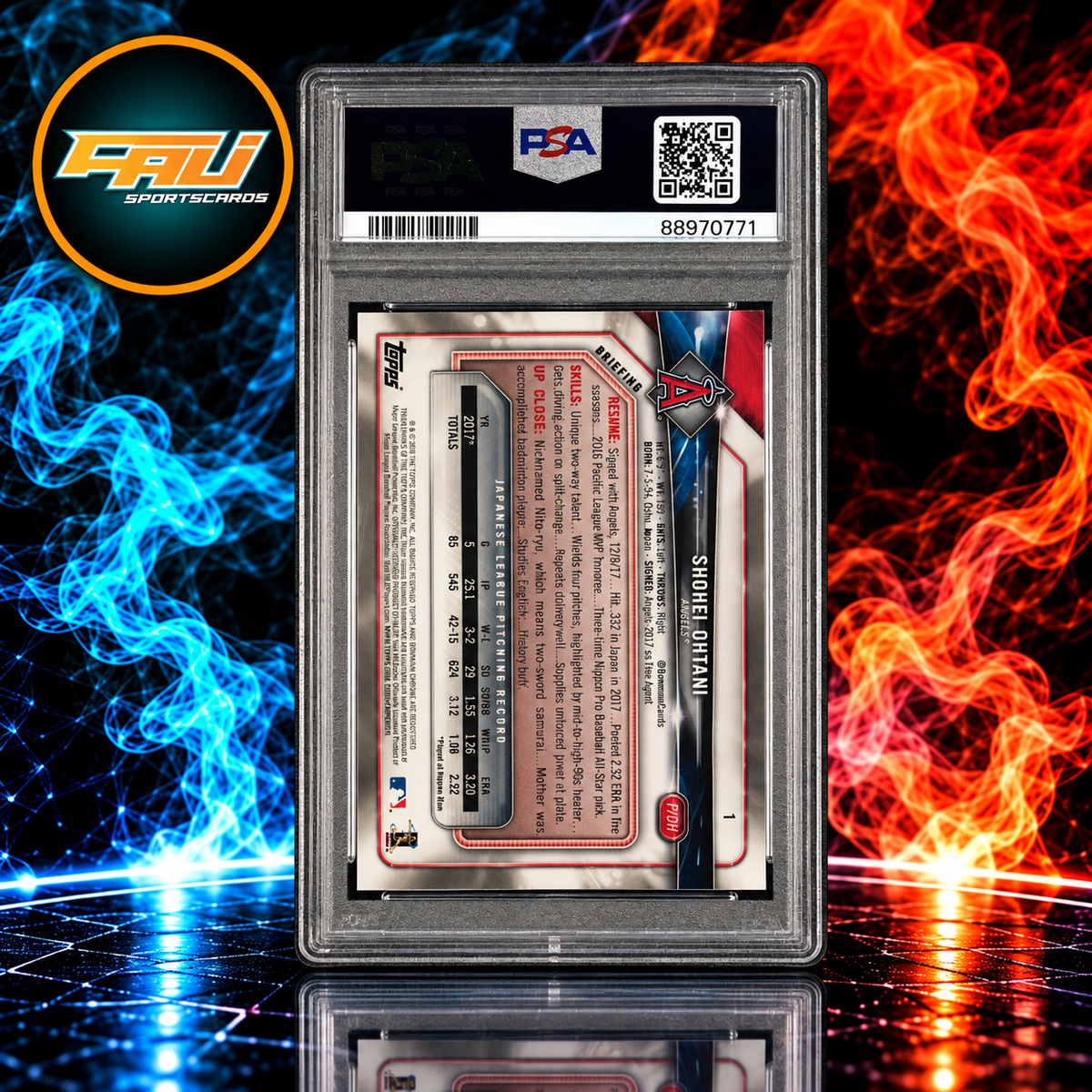 2018 Bowman Chrome Shohei Ohtani Base (Batting) #1 PSA 9