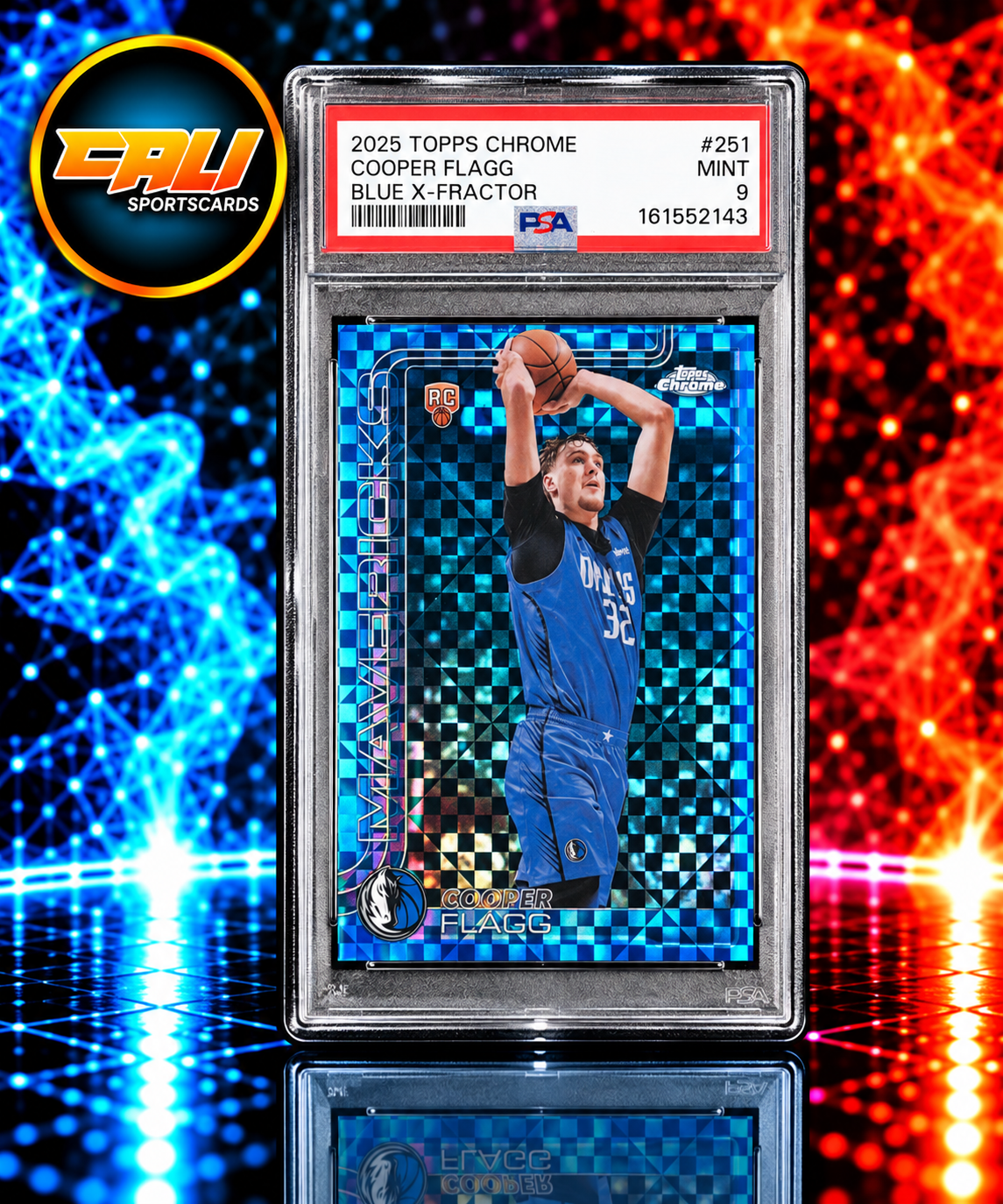 2025 Topps Chrome Cooper Flagg Blue X-Fractor #251 PSA 9