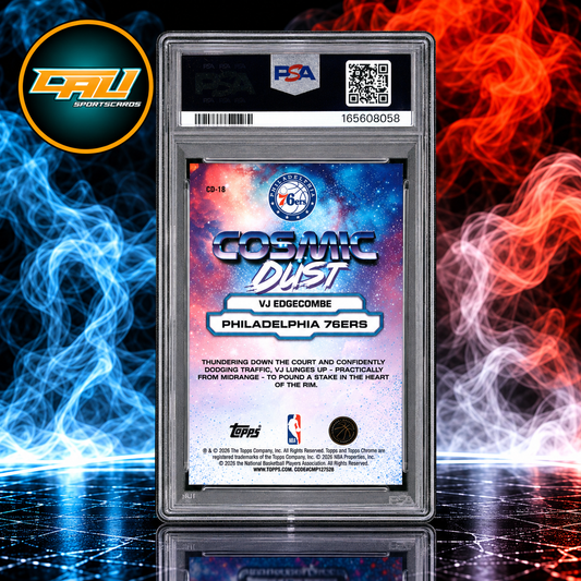 2025 Topps Cosmic Chrome Cosmic Dust Vj Edgecombe #18 PSA 10