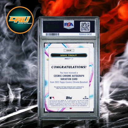 2023 Topps Cosmic Chrome Cosmic Chrome Autograph Mike Trout #MT