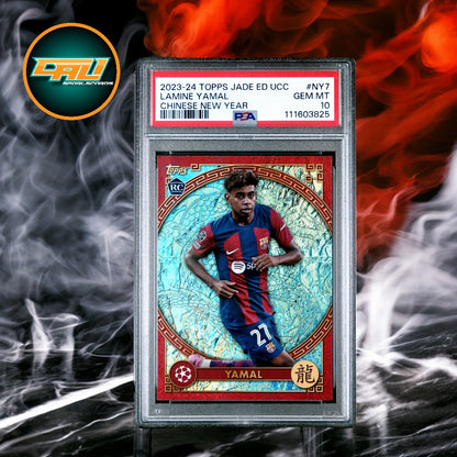 2023-24 Topps Jade Edition Uefa Club Competitions Chinese New Year Lamine Yamal #NY7