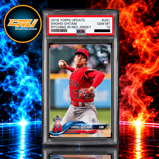 2018 Topps Update Shohei Ohtani Pitching in Red Jersey #US1 PSA 10