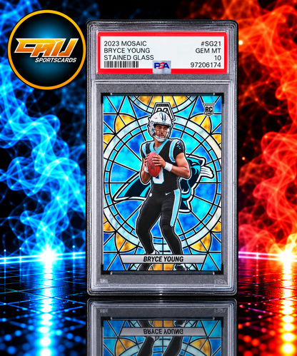 2023 Panini Mosaic Stained Glass Bryce Young #SG21 PSA 10
