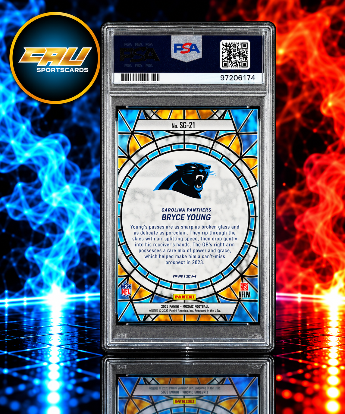 2023 Panini Mosaic Stained Glass Bryce Young #SG21 PSA 10