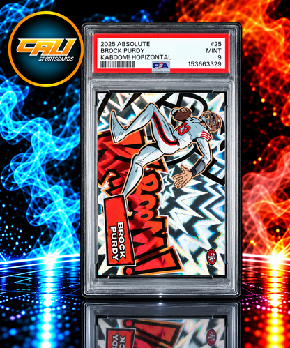 2025 Panini Absolute Kaboom! Horizontal Brock Purdy #25 PSA 9