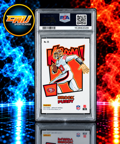 2025 Panini Absolute Kaboom! Horizontal Brock Purdy #25 PSA 9