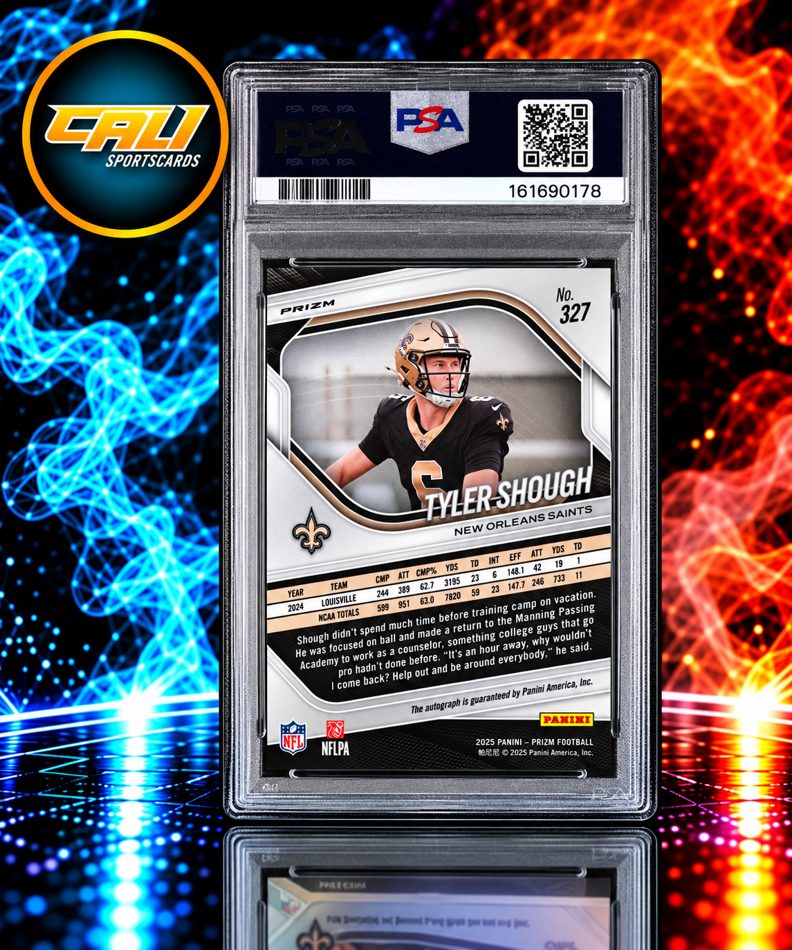 2025 Prizm Tyler Shough Autograph Silver #327 PSA 10