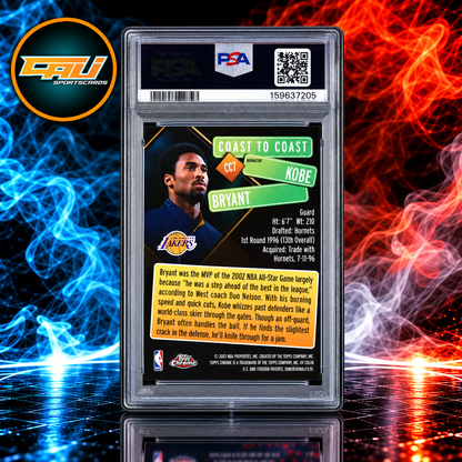 2002 Topps Chrome Coast to Coast Kobe Bryant Refractor #CC7 PSA 9