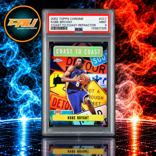 2002 Topps Chrome Coast to Coast Kobe Bryant Refractor #CC7 PSA 9
