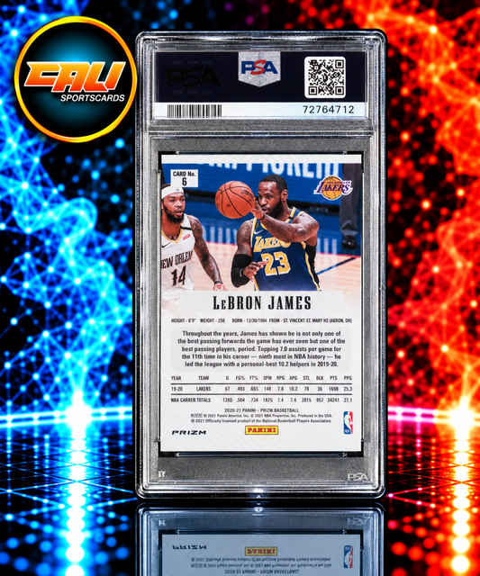 2020 Panini Prizm Prizm Flashback LeBron James Silver Prizm #6 PSA 10