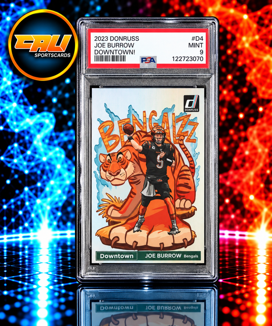 2023 Panini Donruss Downtown! Joe Burrow #D4 PSA 9