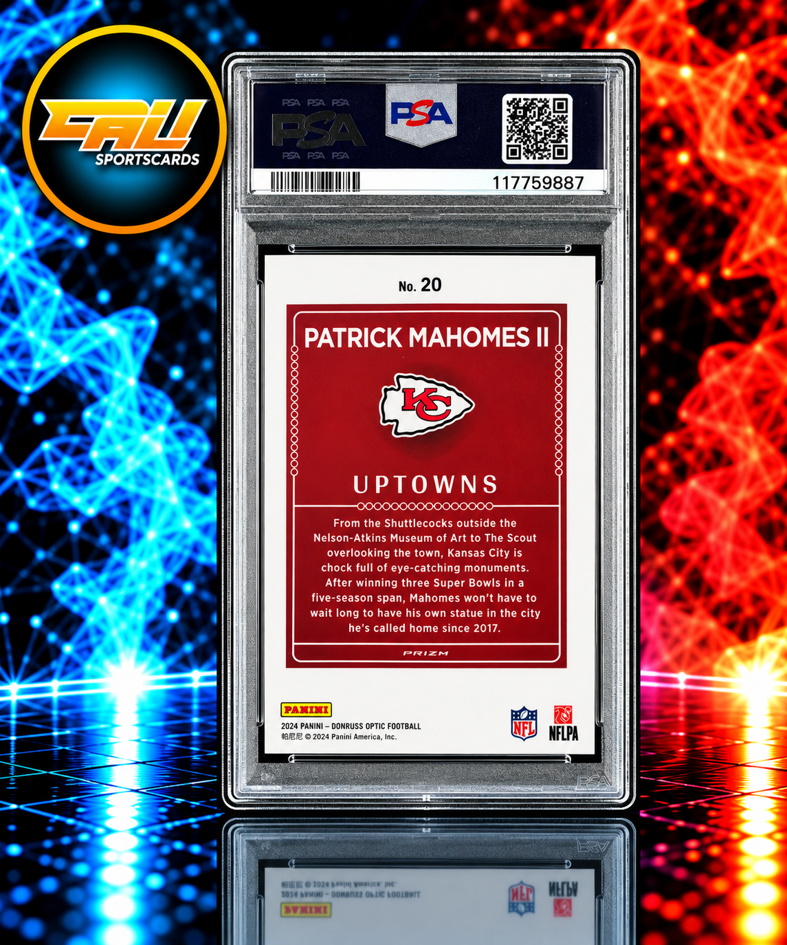2024 Panini Donruss Optic Uptowns Patrick Mahomes II #20 PSA 10