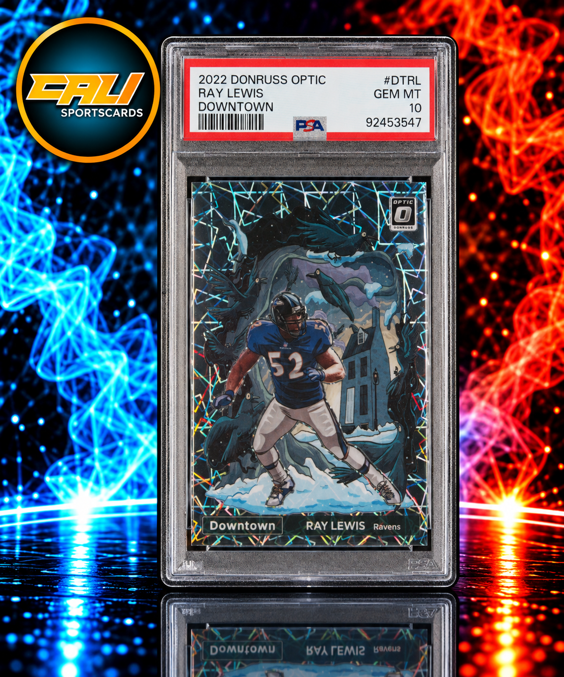 2022 Panini Donruss Optic Downtown Ray Lewis #DTRL PSA 10