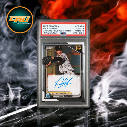 2024 Bowman Chrome Prospect Autographs Paul Skenes Chrome Prospects Auto PSA 9 Auto 10 #CPAPS