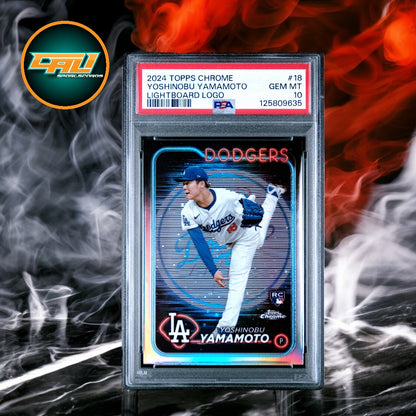 2024 Topps Chrome Yoshinobu Yamamoto Lightboard Logo #18